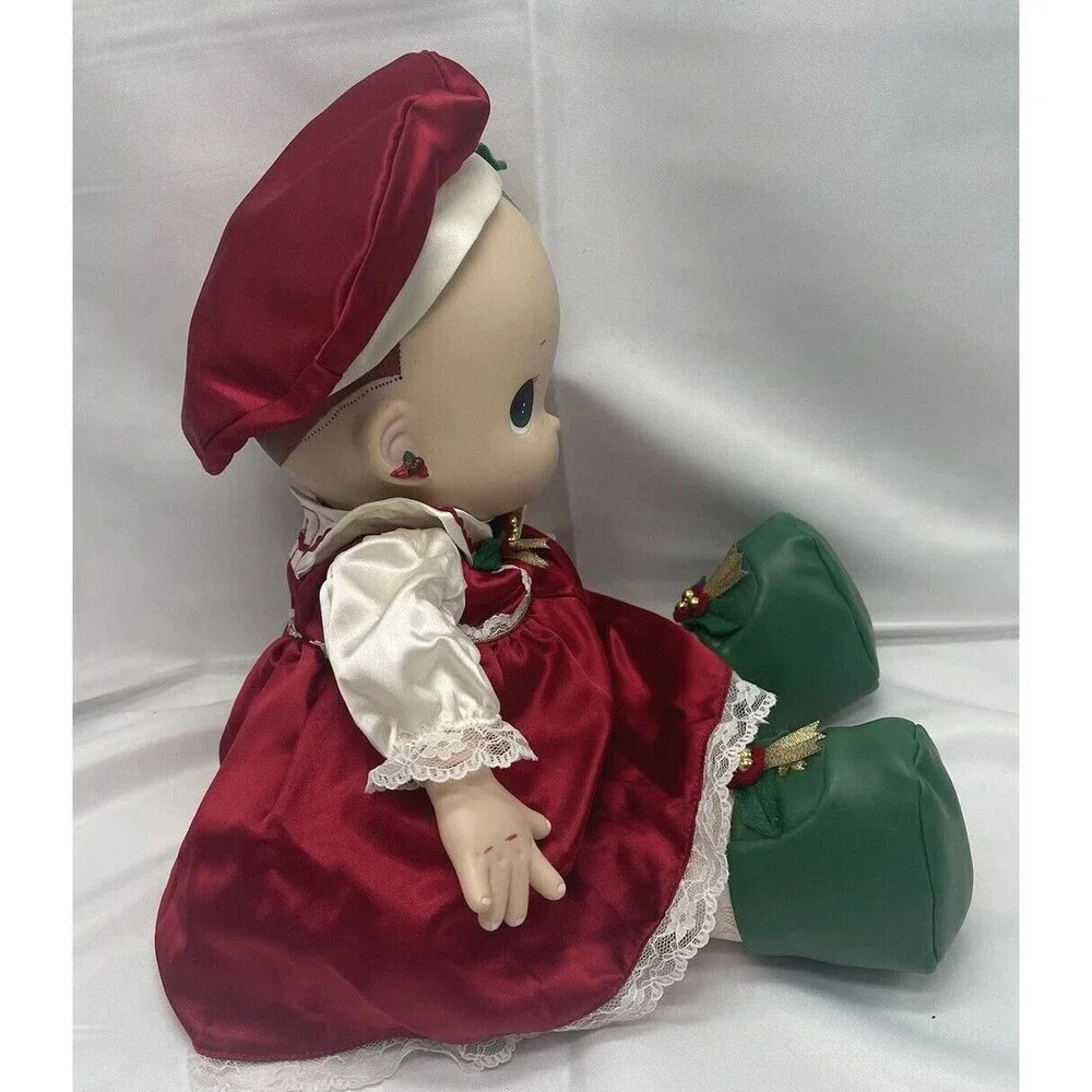 Precious Moments 1999 Christmas Doll Holly QVC Exclusive Vintage Missing Hair